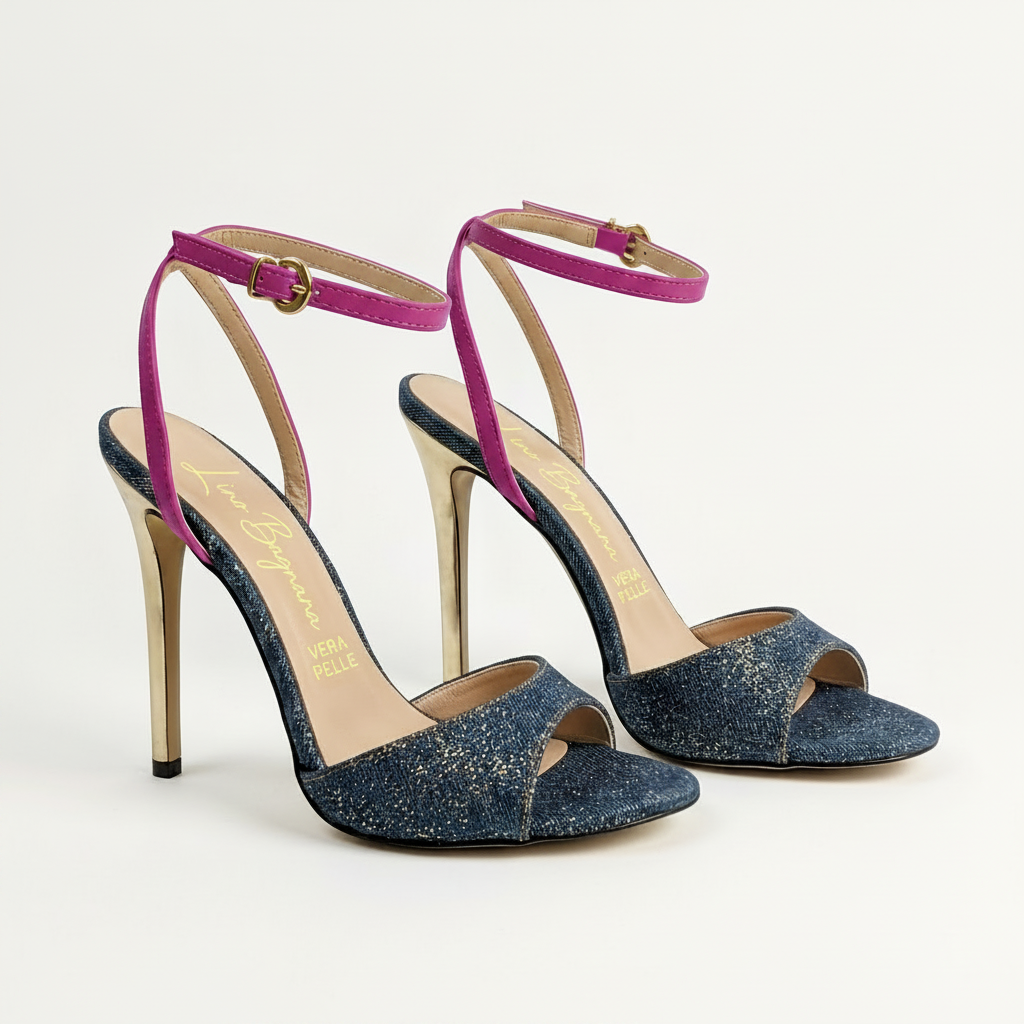 Beatrice 310 - Blu Jeans /Cint. EcoPelle