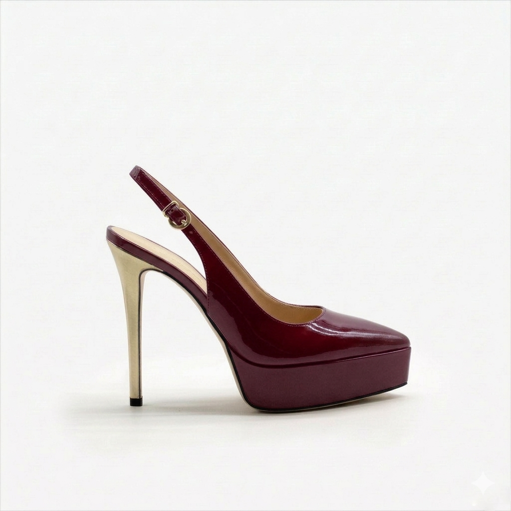 Letizia 701 - Vernice /Tacco Platino