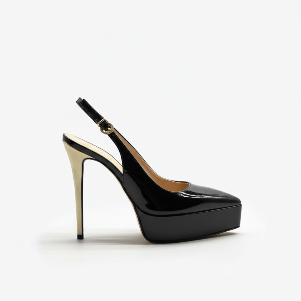 Letizia 701 - Vernice /Tacco Platino