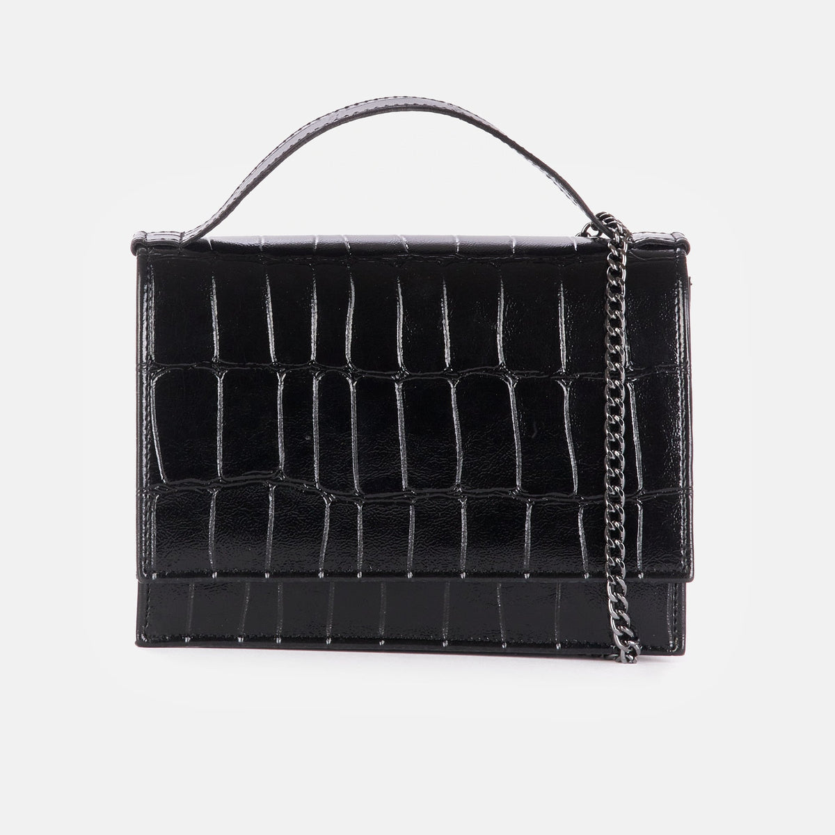 Martina - Croco Glossy Nero