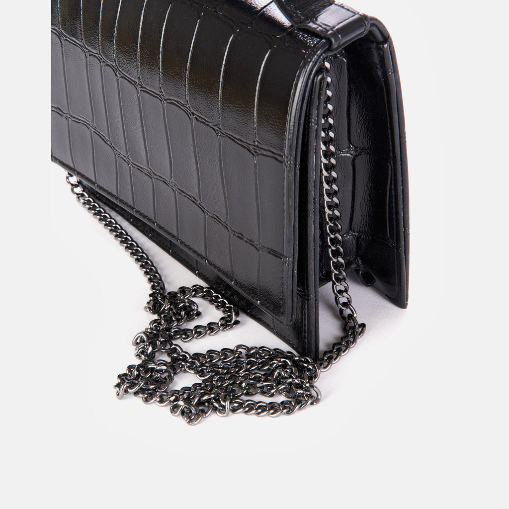 Martina - Croco Glossy Nero